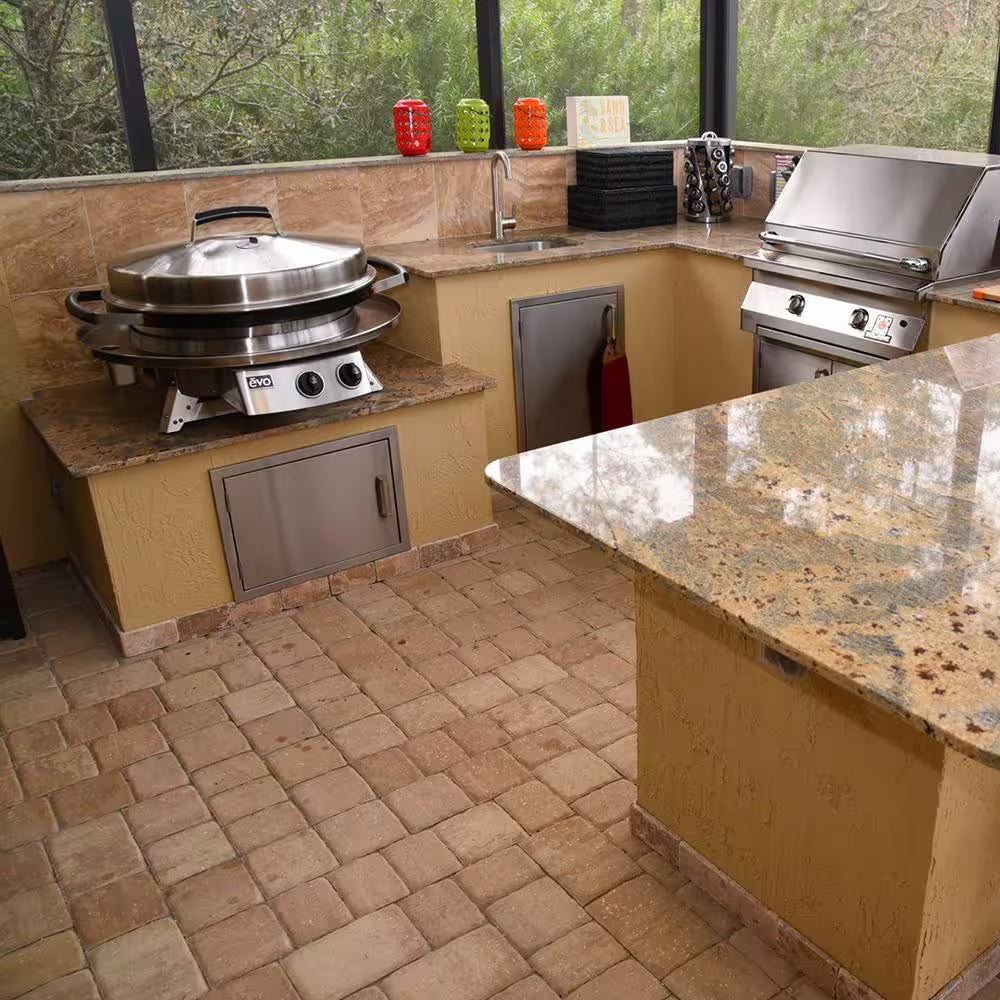 Professional Tabletop 2-Burner Natural Gas Grill in Stainless Steel with Flattop