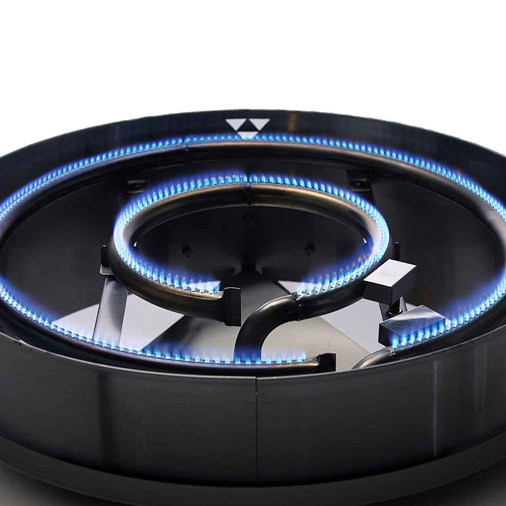 Professional Tabletop 2-Burner Natural Gas Grill in Stainless Steel with Flattop