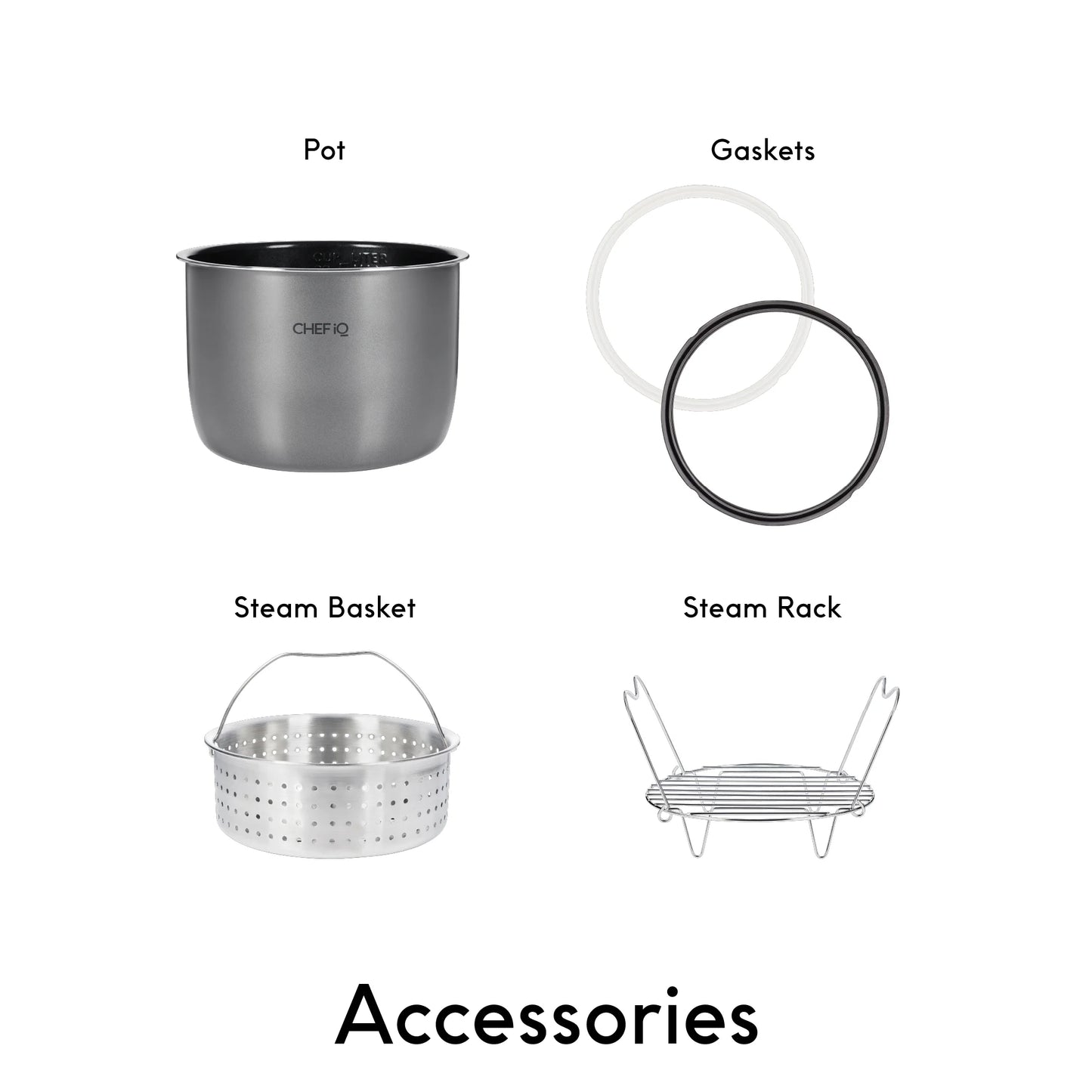 Multi-Function Smart Cooker W/ 10 Functions and Built-In Scale - Black