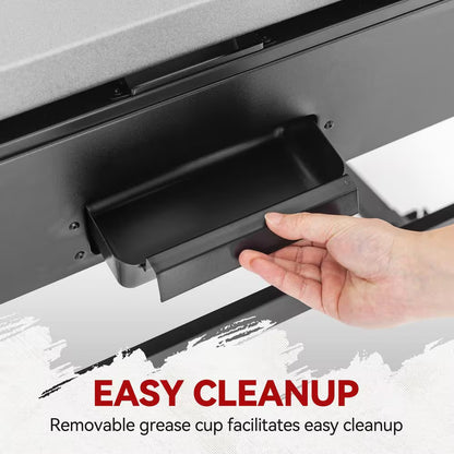 35 In. 4-Burner Flat Top Gas Griddle, 52,000 BTU Cooking Power, Perfect for Outdoor Cooking, Black