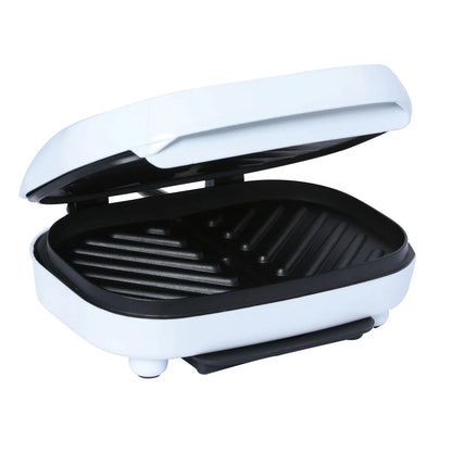 TS-605 Non-Stick 750W Indoor Electric Contact Grill, White