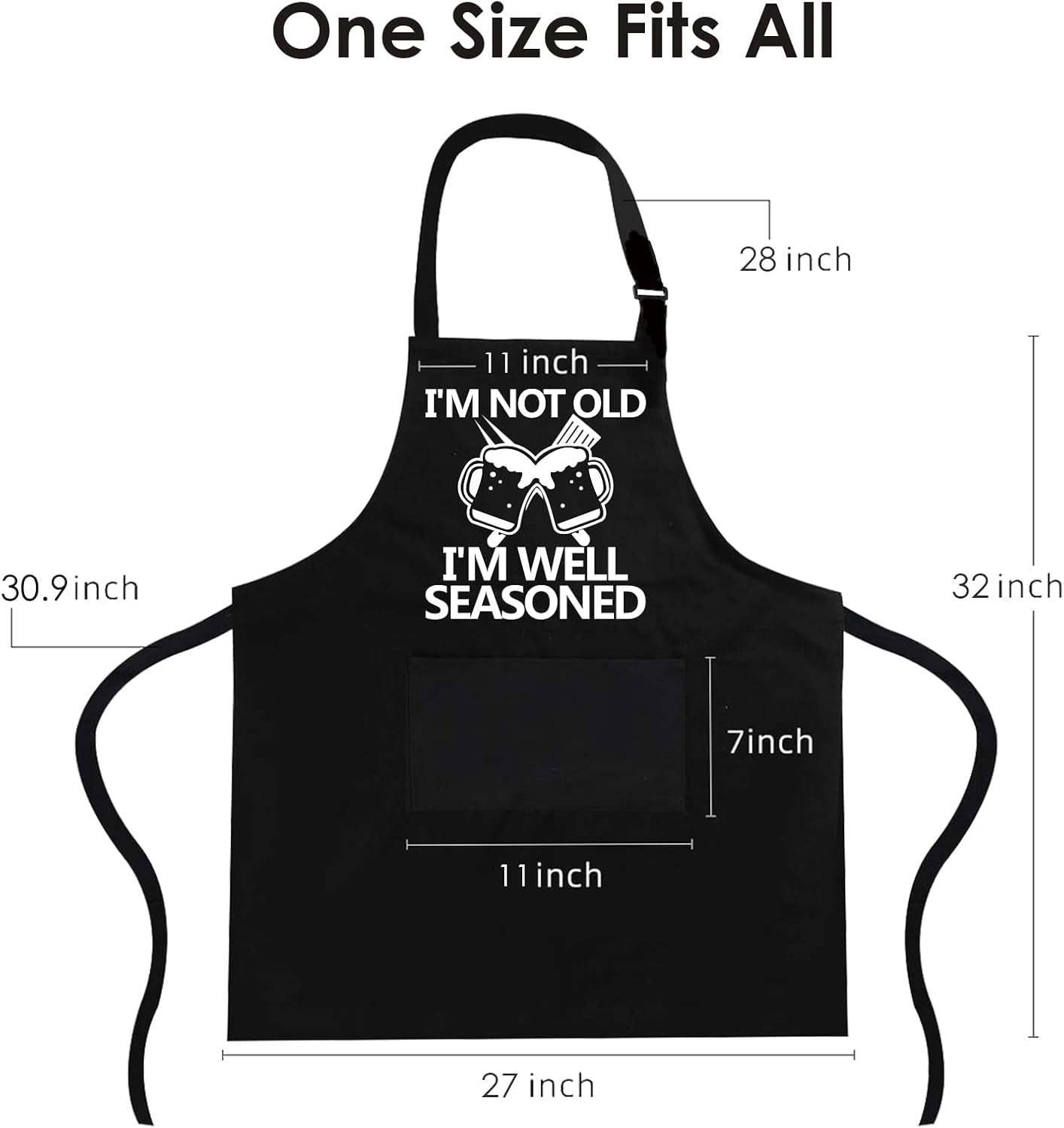 Funny Apron for Men BBQ Grill Cooking Apron