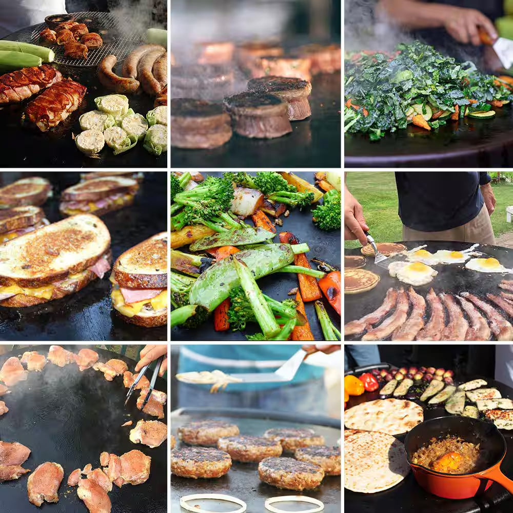 Professional Tabletop 2-Burner Natural Gas Grill in Stainless Steel with Flattop