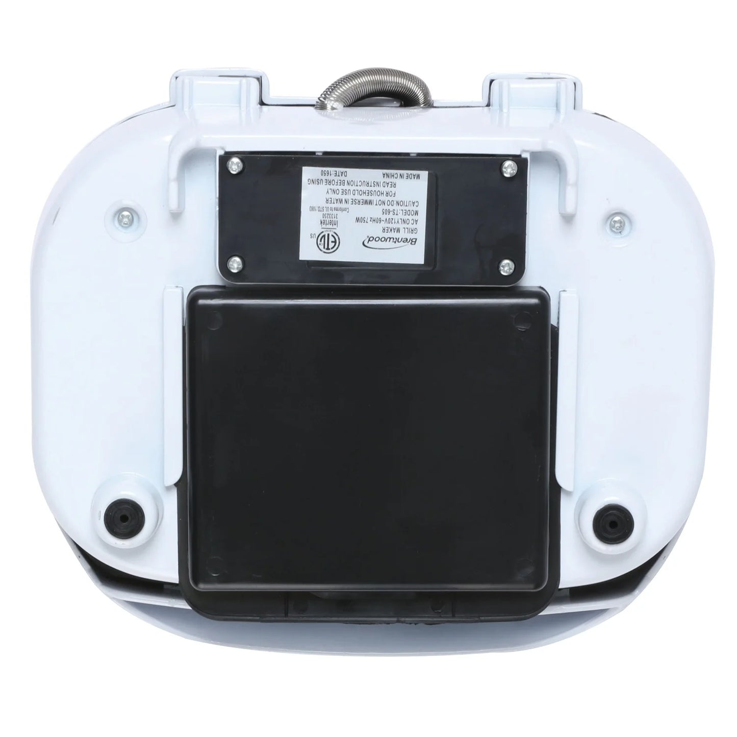 TS-605 Non-Stick 750W Indoor Electric Contact Grill, White