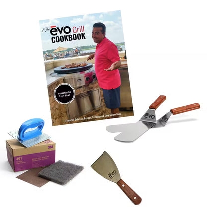 Professional Tabletop 2-Burner Natural Gas Grill in Stainless Steel with Flattop