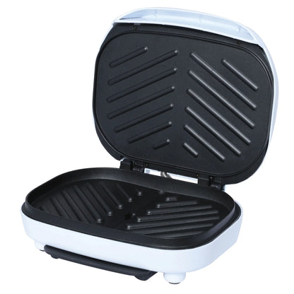 TS-605 Non-Stick 750W Indoor Electric Contact Grill, White