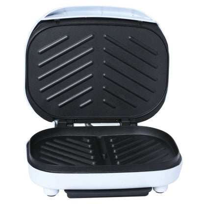 TS-605 Non-Stick 750W Indoor Electric Contact Grill, White