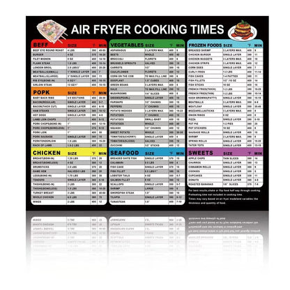 Air Fryer Cheat Sheet Magnetic Air Fryer Cooking Times Chart Magnet Cheat Sheet Set Air Fryer Accessories Cook Book Recipe Card Meat Temp Guide