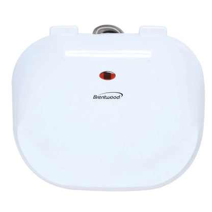 TS-605 Non-Stick 750W Indoor Electric Contact Grill, White