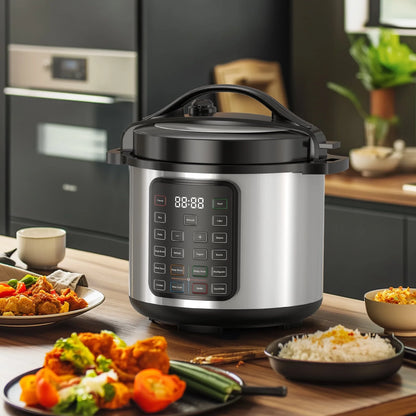 Electric Pressure Cooker 8 Quart, Instant Multi Cooker Stainless Steel Cooker