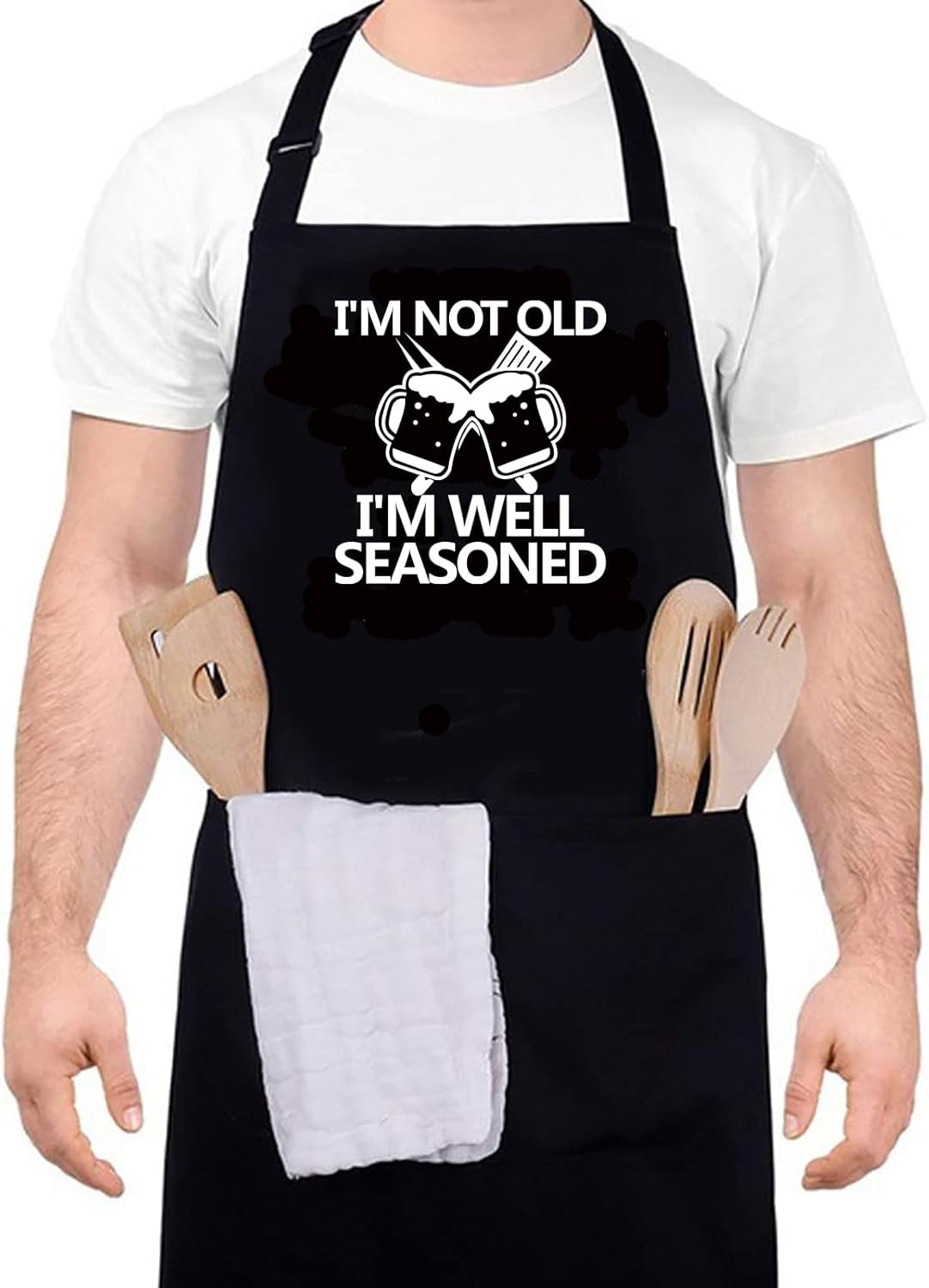 Funny Apron for Men BBQ Grill Cooking Apron