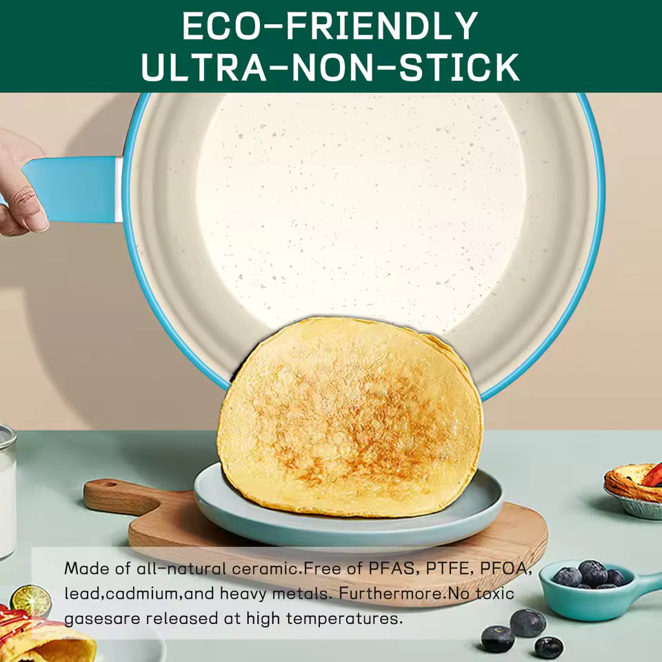 13-Piece Luxury Non-Stick Cookware Set Frying pan, casserole dish, wok, skillet – versatile, stylish, durable, outdoor set