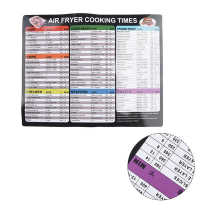 Air Fryer Cheat Sheet Magnetic Air Fryer Cooking Times Chart Magnet Cheat Sheet Set Air Fryer Accessories Cook Book Recipe Card Meat Temp Guide