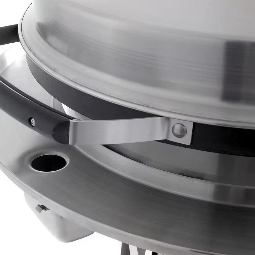 Professional Tabletop 2-Burner Natural Gas Grill in Stainless Steel with Flattop