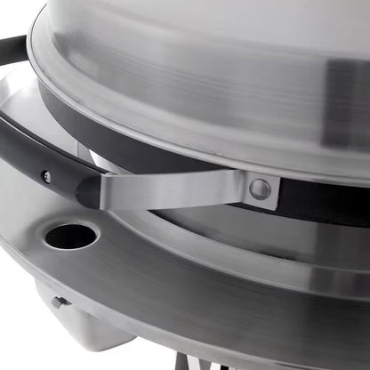 Professional Tabletop 2-Burner Natural Gas Grill in Stainless Steel with Flattop