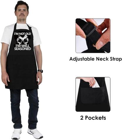 Funny Apron for Men BBQ Grill Cooking Apron
