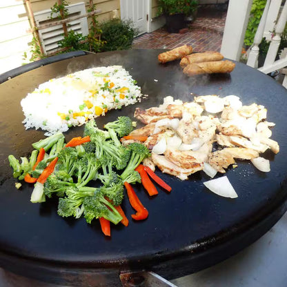 Professional Tabletop 2-Burner Natural Gas Grill in Stainless Steel with Flattop