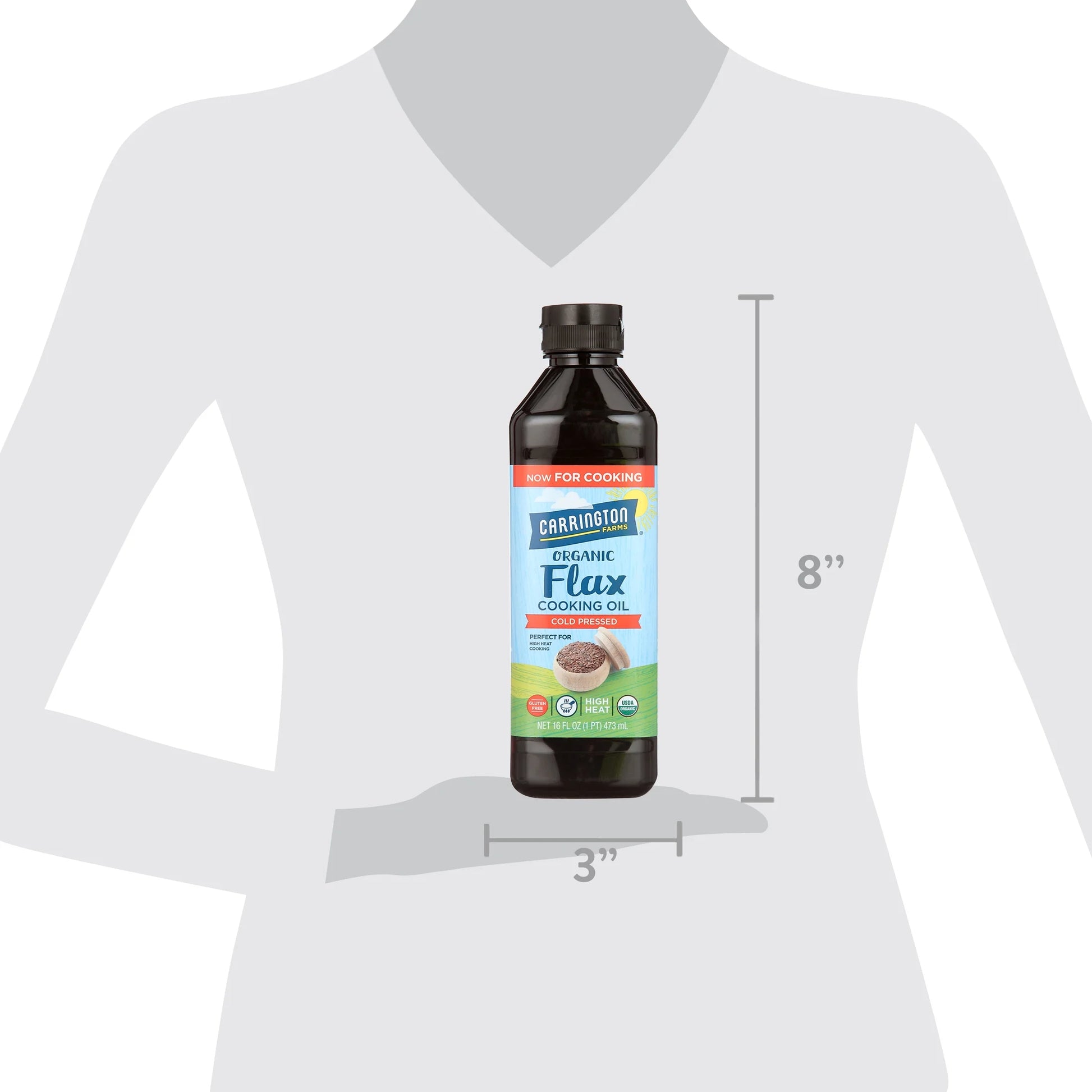 (3 Pack)  Organic Flax Cooking Oil,16Oz