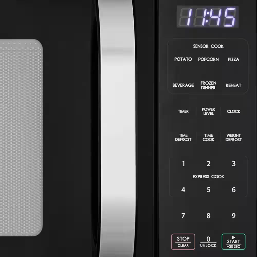 21 In. 1.1 Cu. Ft. 1000-Watt Countertop Microwave Oven in Fingerprint Resistant Stainless Steel and Bar Handle