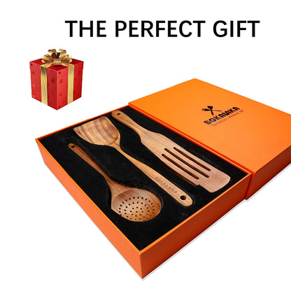 Wooden Spoons for Cooking,12 Pack Wooden Utensils for Cooking Wooden Kitchen Utensils Set Wooden Cooking Utensils Natural Teak Wooden Spatulas for Cooking